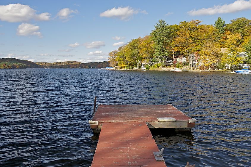 View of the coast along Winsted in Winchester, Connecticut.