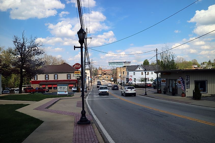Street view in Bridgeport, West Virginia.