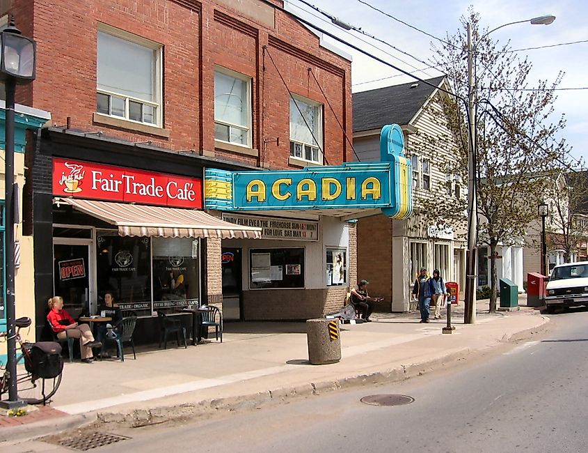 Wolfville streetscape. 