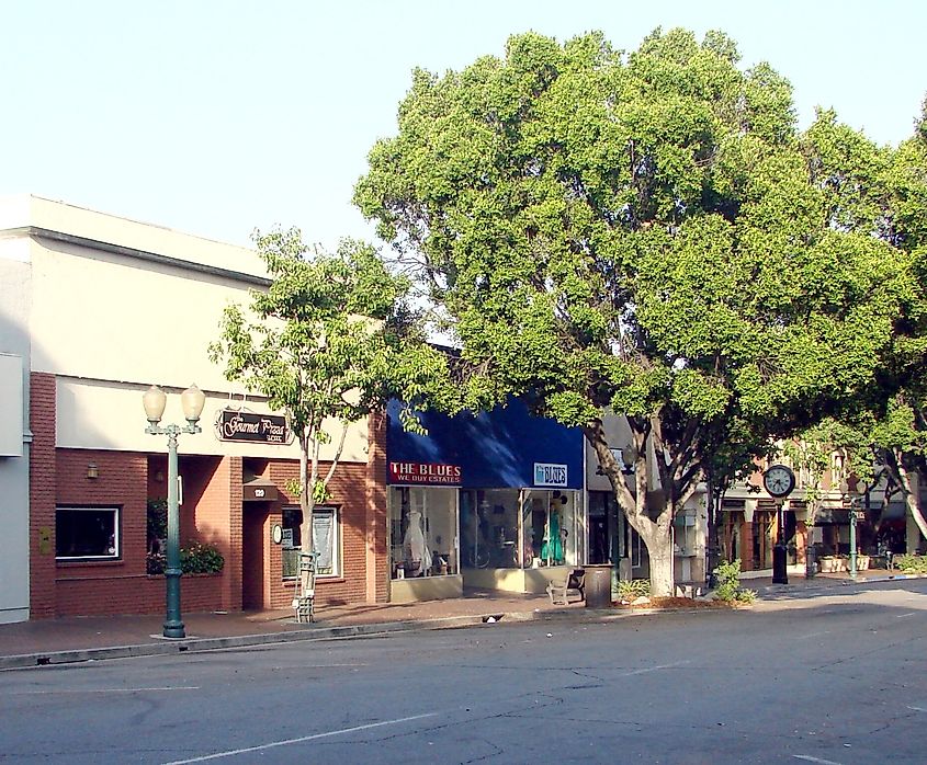 Downtown Redlands, California.