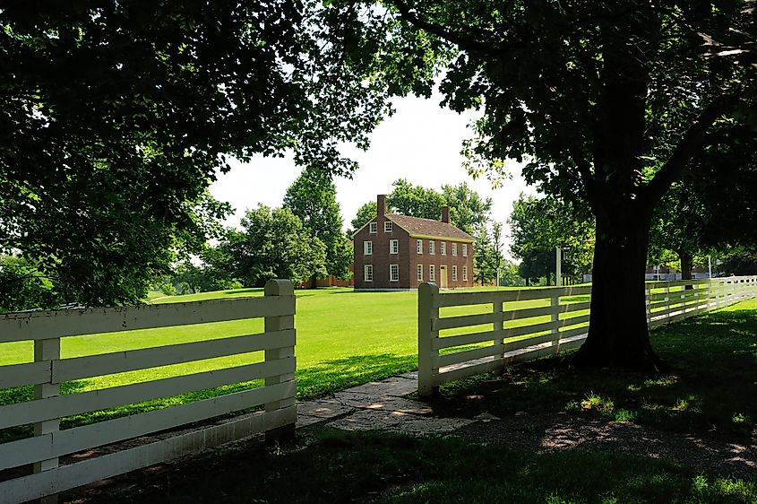 The East Family Brethren`s Shop (1845) is open to visitors in Pleasant Hill's Shaker Village. Photo credit: Scott Woodham Photography / Shutterstock.com