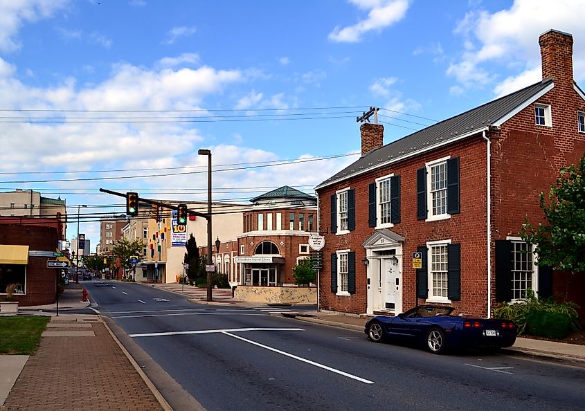 The Historic District in downtown Harrisonburg, Virginia