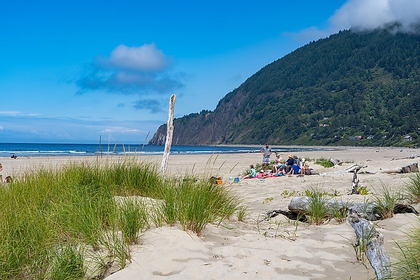 Manzanita beach with Neahkahnie mountain in the background
