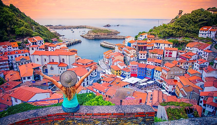 The view above Cudillero in Asturias, Spain.