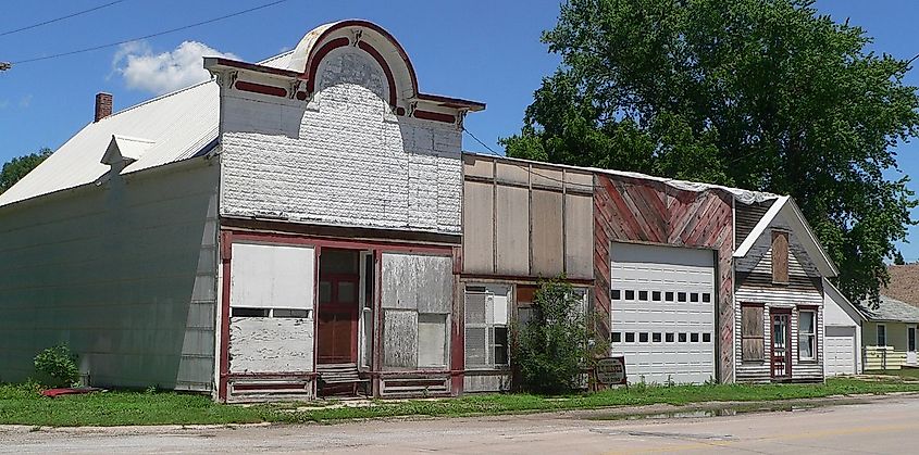 Downtown Cedar Creek, Nebraska.