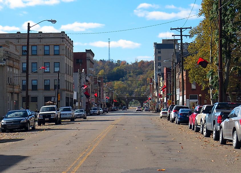 Bellaire, Ohio, in fall.