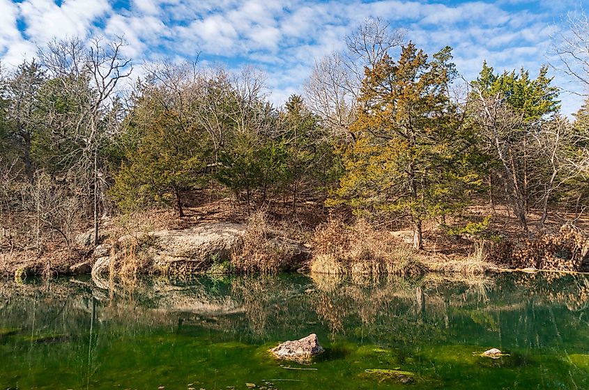 Travertine Creek in Chickasaw National Recreation Area in Sulphur, Oklahoma.