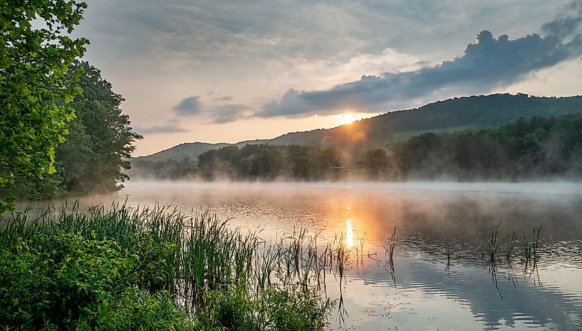 Calm morning at Rocky Gap State Park