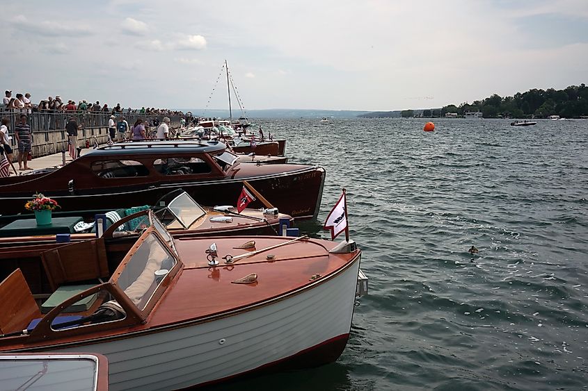 The Antique and Classic Boat Show in Skaneateles, New York.