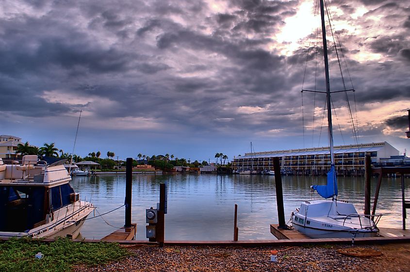 Sailboat in Port Isabel Texas