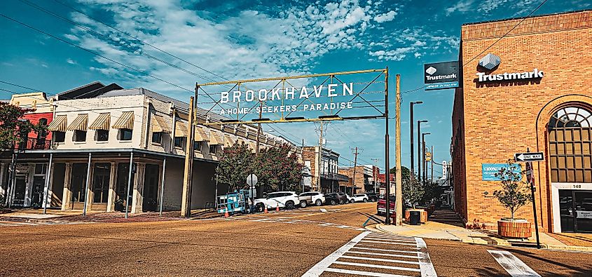 Downtown Brookhaven, Mississippi.