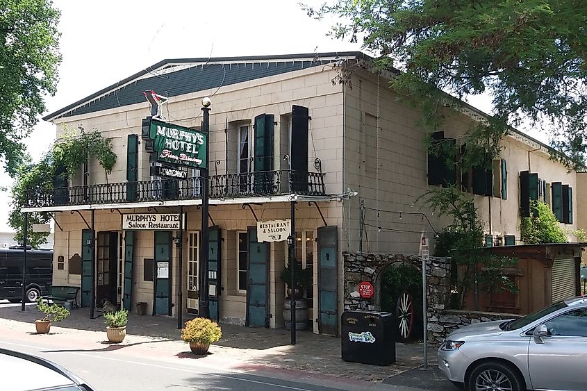 The historic Murphys Hotel in Murphys, California.