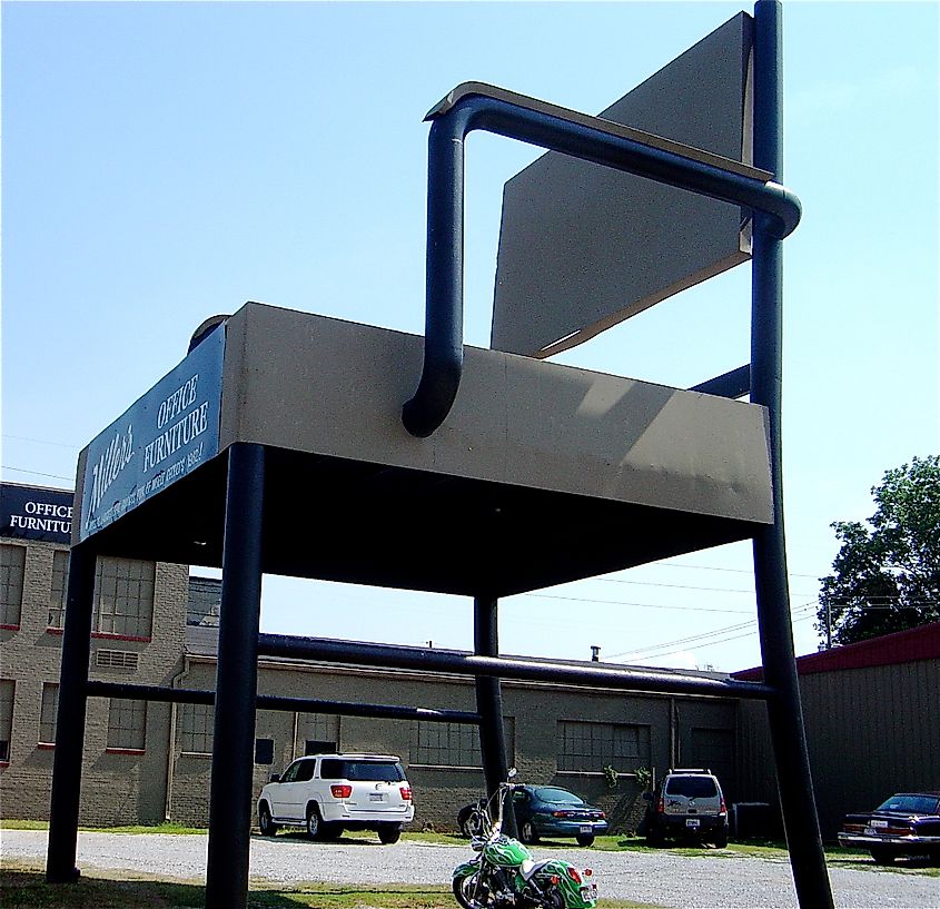 The World's Largest Office Chair in Anniston, Alabama.