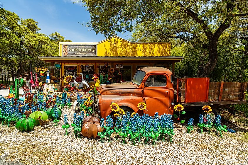 A colorful store in Wimberley, Texas.