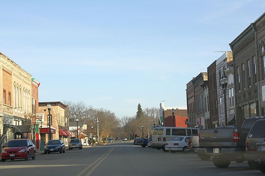 Downtown Princeton, Wisconsin. 