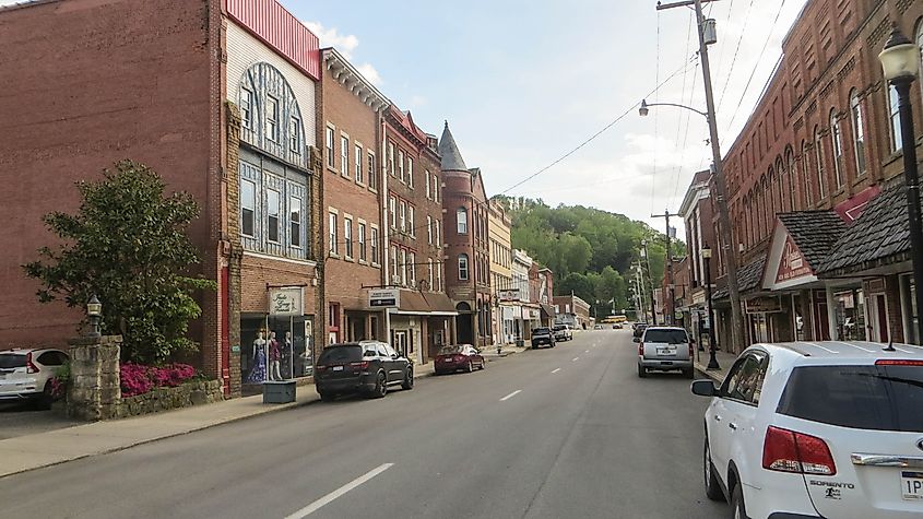 Main Avenue in Weston, West Virginia.