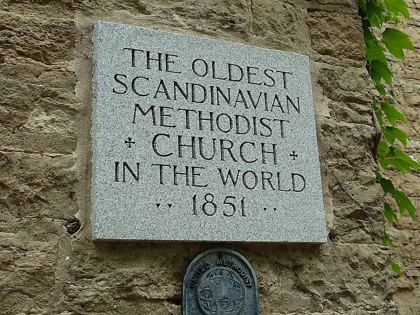 Oldest Scandinavian Methodist Church in Cambridge, Wisconsin.