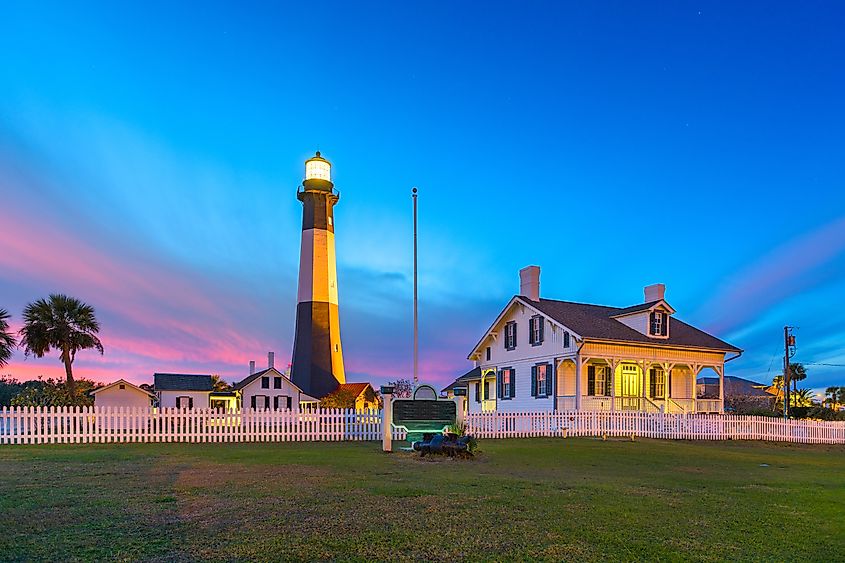 The lighthouse at Tybee Island, Georgia.