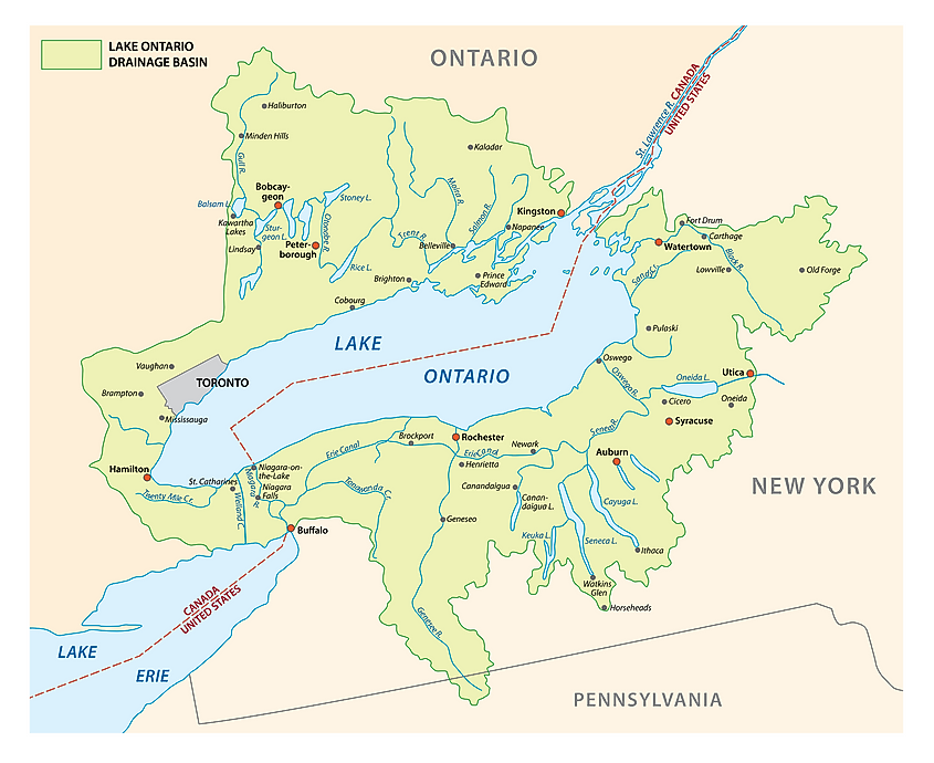 Lake Ontario map