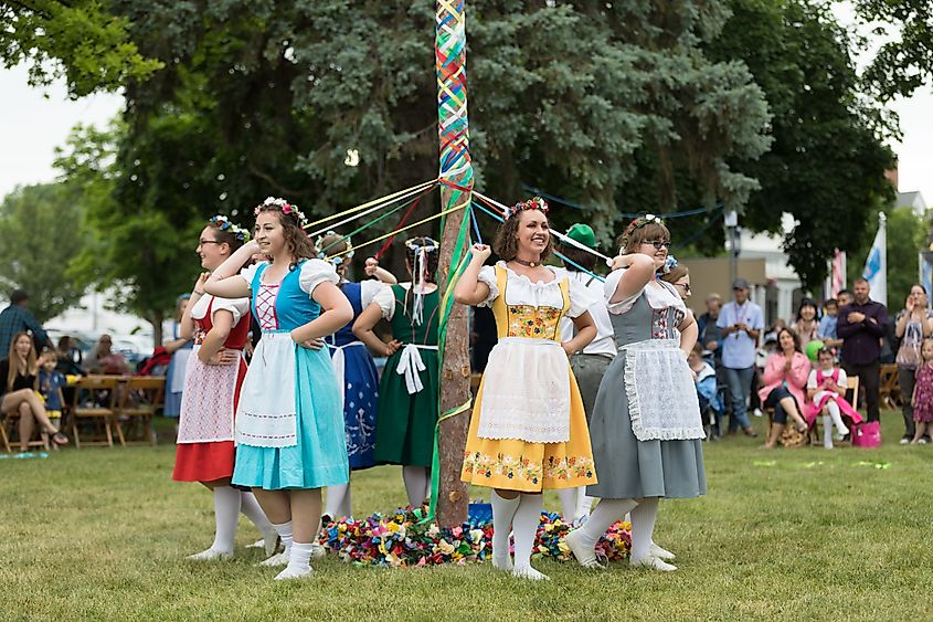 Bavarian Festival celebrations in Frankenmuth, Michigan.