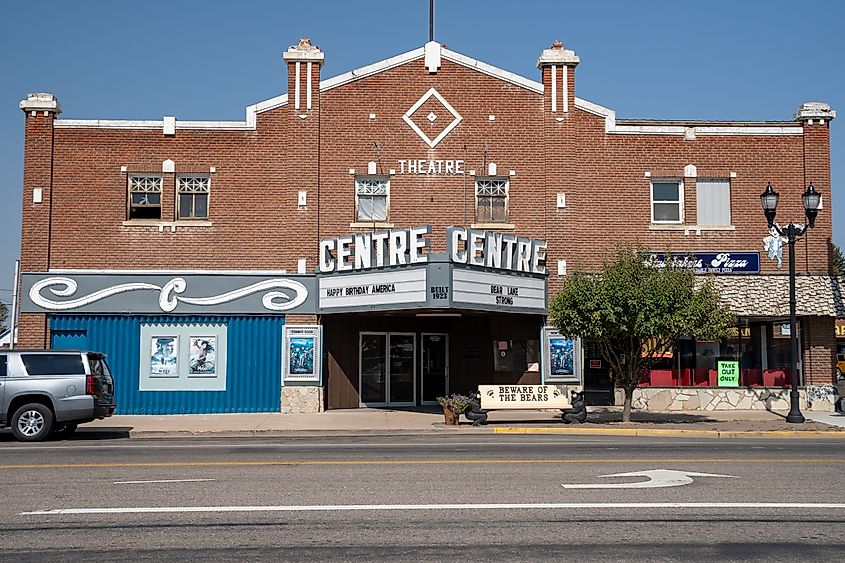 The historic Centre Theater in Montpelier, Idaho.