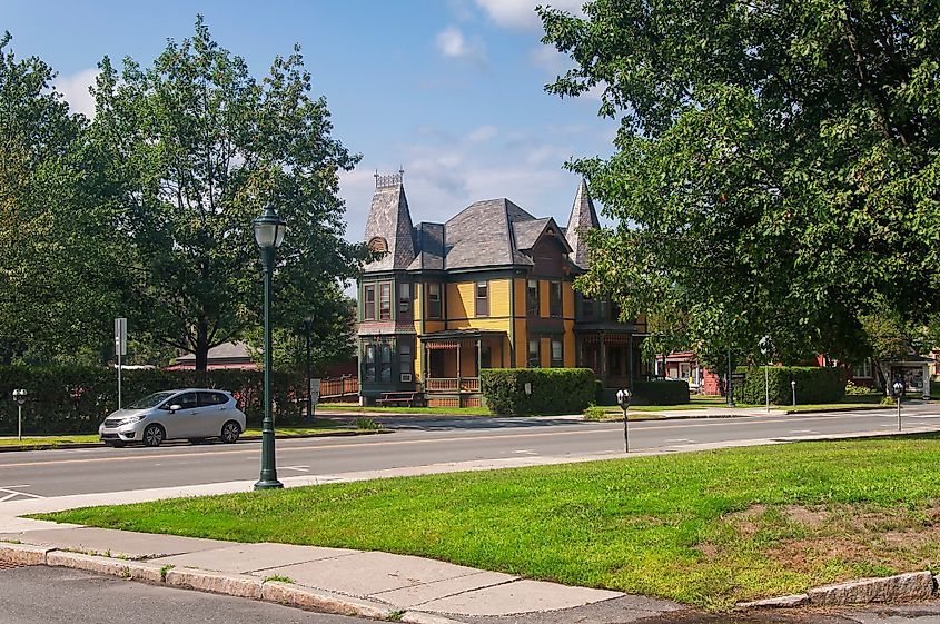 A historic victorian style building in the city of Montpelier, Vermont.