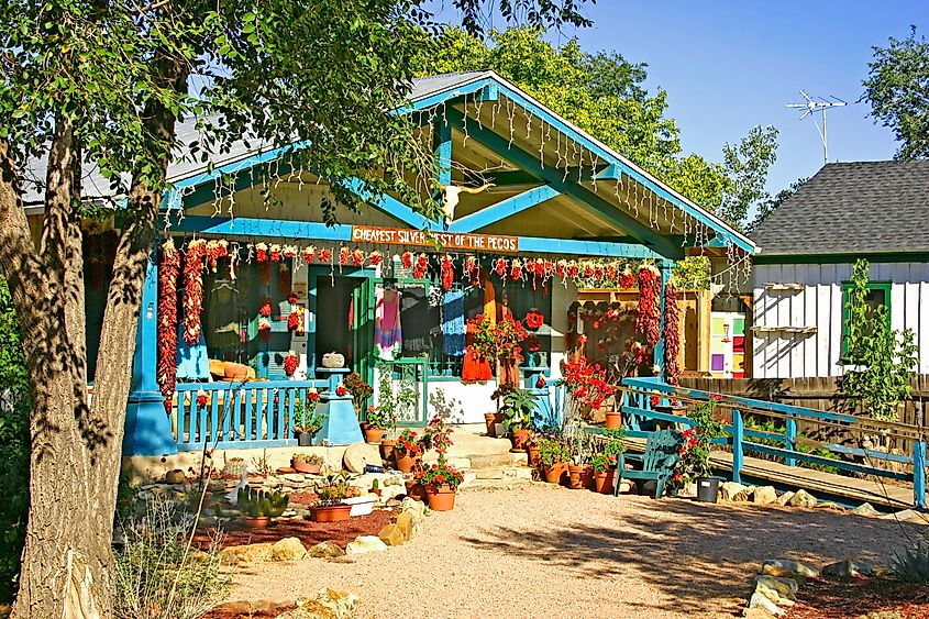 Roadside shop in Madrid, New Mexico.