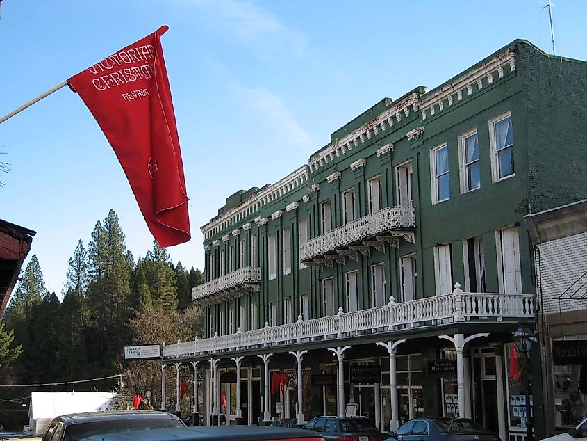 The National Exchange Hotel in Nevada City, California.