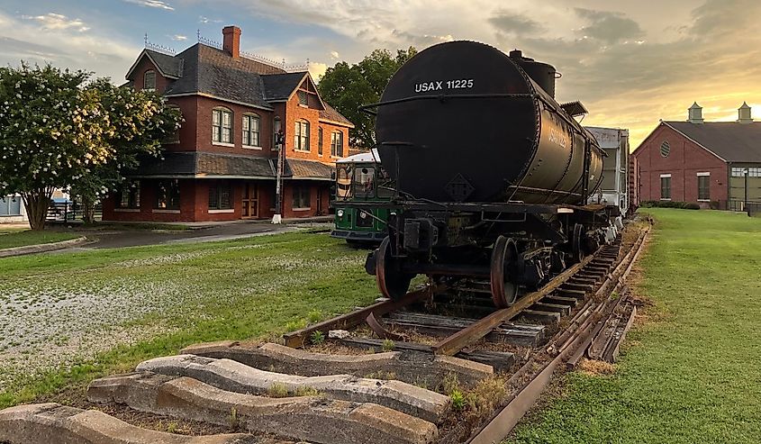 Old Tuscumbia Railroad Train Station, Alabama.