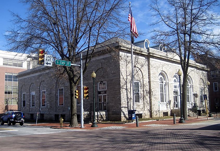 West Chester Post Office in the West Chester Downtown Historic District in West Chester, Pennsylvania.