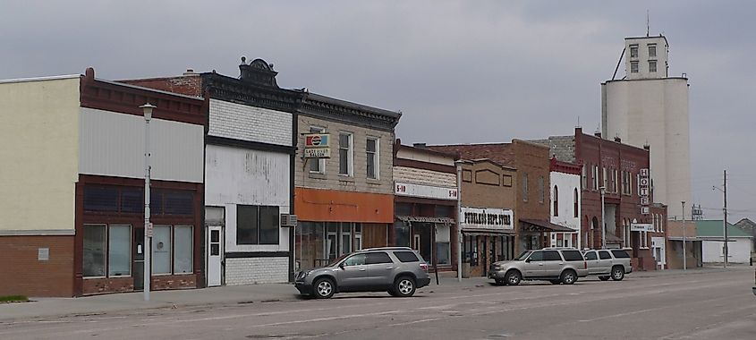 Downtown Rushville in Nebraska.