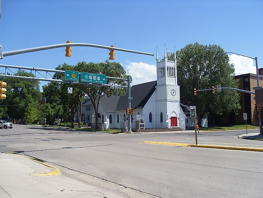 Christ Episcopal Church in Douglas, Wyoming, is the oldest church and only wooden church in the city.