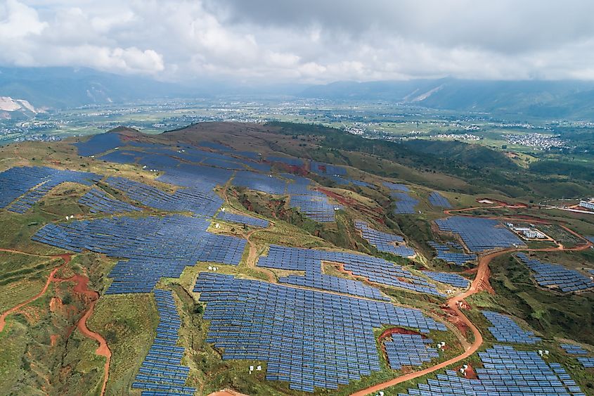 Yunnan, China: Aerial Photography of a Photovoltaic Power Plant. Source: Shutterstock/Captain Wang