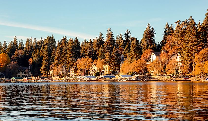 Lake Arrowhead displaying some California fall colors