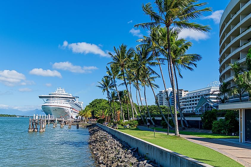 View of the pier in Cairns, Queensland.