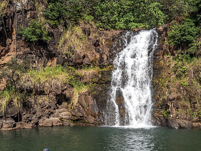 Waimea Falls in Hale'iwa, Hawaii.
