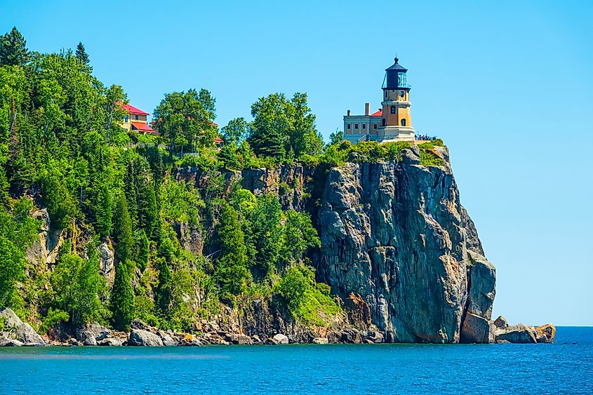 Split Rock Lighthouse, southwest of Silver Bay, Minnesota, on the North Shore of Lake Superior.