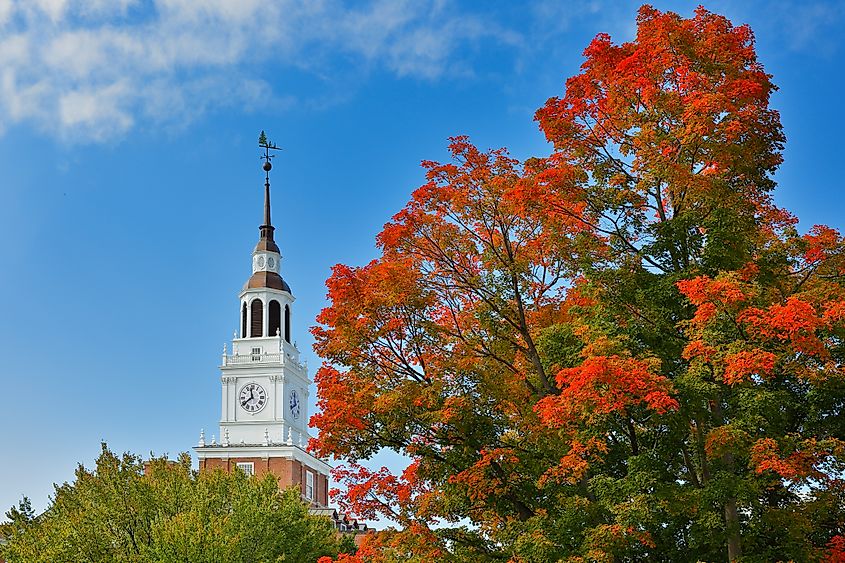 The Baker-Berry Library at Dartmouth College, Hanover, New Hampshire.