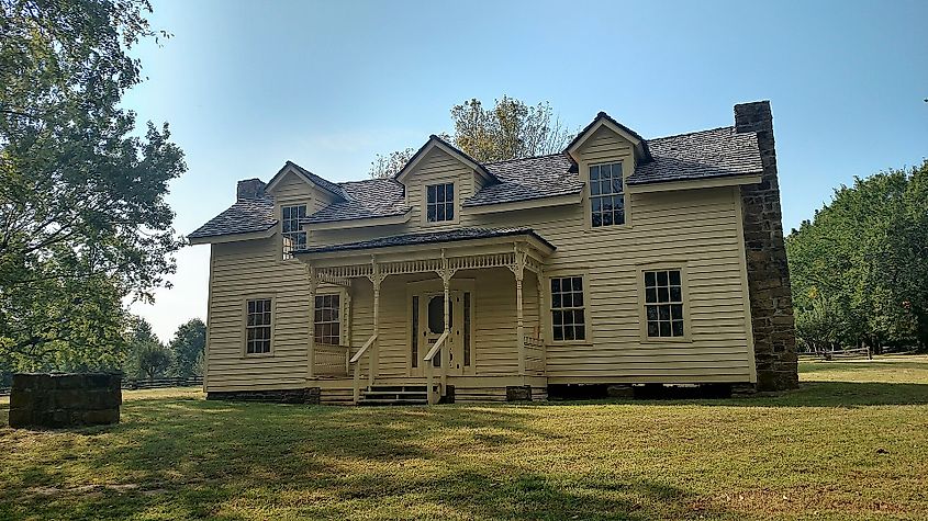 Borden House at Prairie Grove Battlefield State Park.