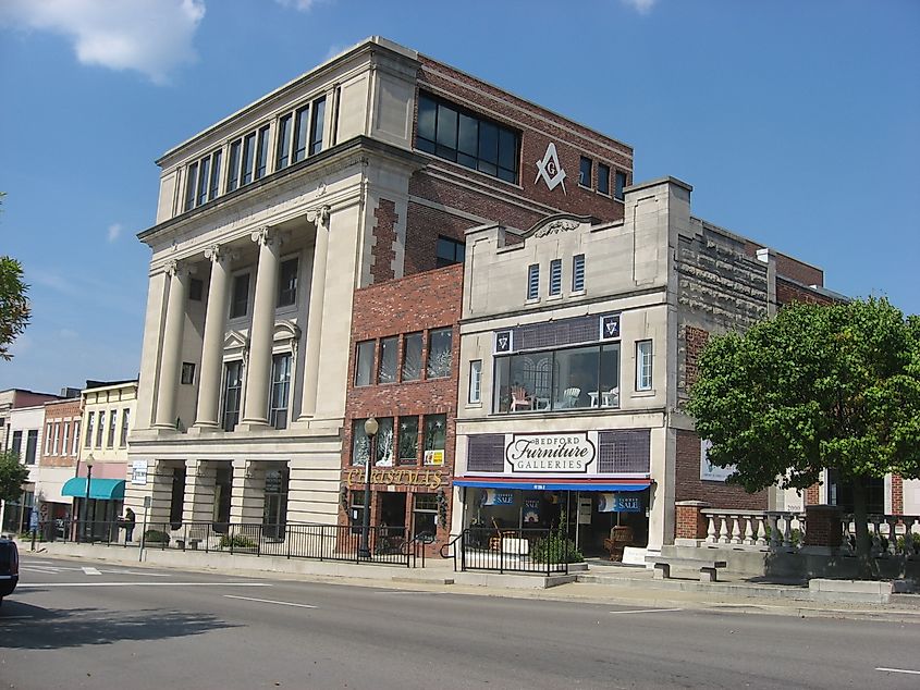 Downtown Bedford, Indiana.