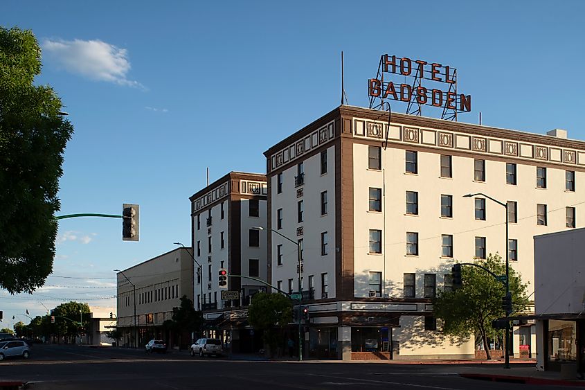 The historic Hotel Gadsden in the border town of Douglas, Arizona. Editorial credit: Cavan-Images / Shutterstock.com