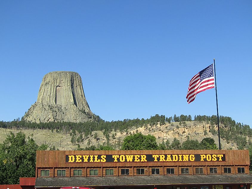 Devil's Tower near Sundance, Wyoming.