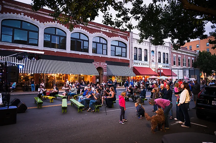 Festival on Main Street in Pendleton, Oregon.