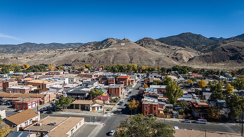 Aerial view of Salida, Colorado.