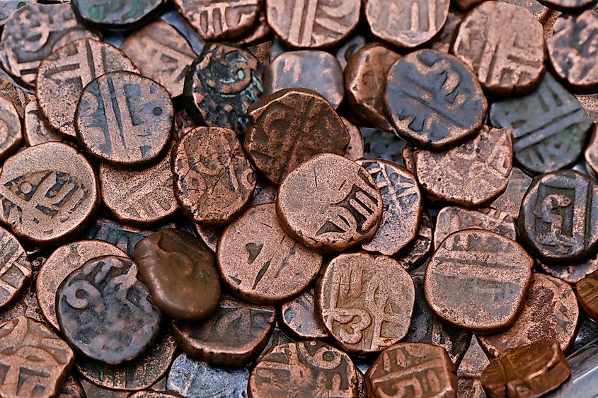 Extremely Rare Old Coins of the Mughal Empire.