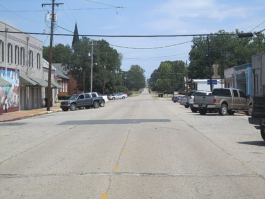 Downtown Plain Dealing, Louisiana.