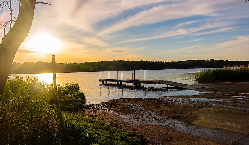 Long Lake Recreation Area in Kettle Moraine State Forest in Kewaskum, Wisconsin