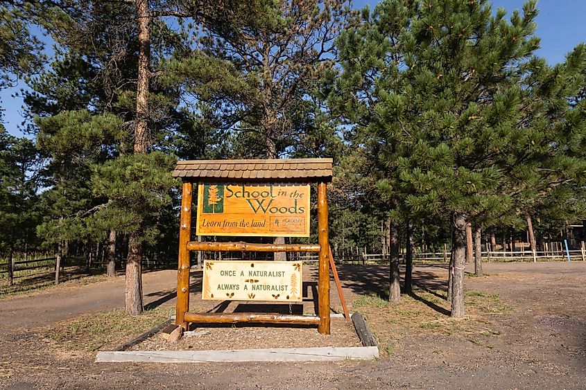 A sign in Section 16 of Black Forest, CO. Image Credit markbyzewski via Wikimedia. 