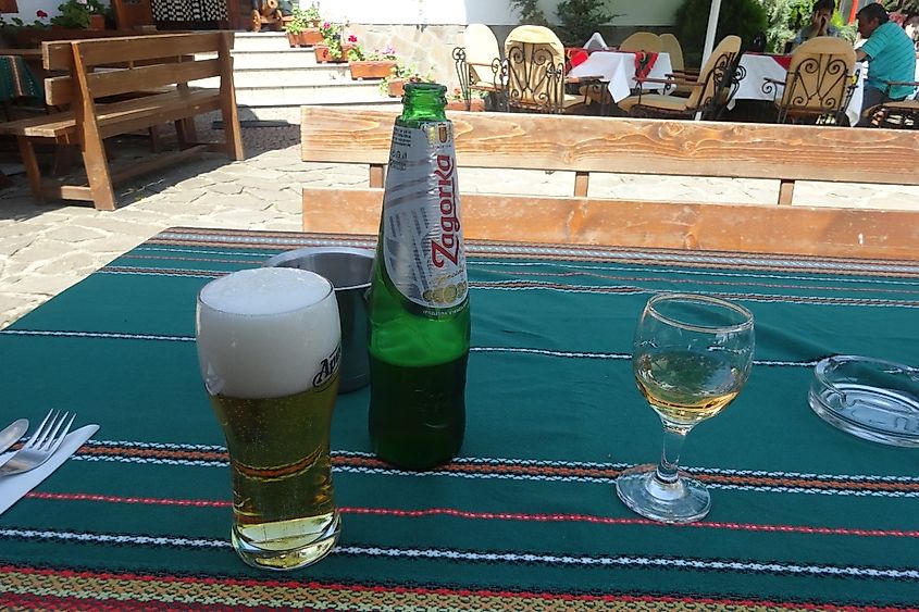 Bulgarian beer in Koprivshtitsa, Bulgaria. 