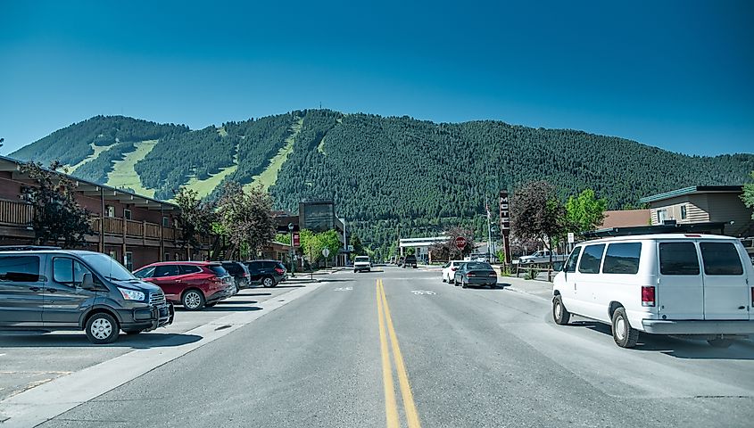 Scenic view of Jackson Hole, Wyoming.